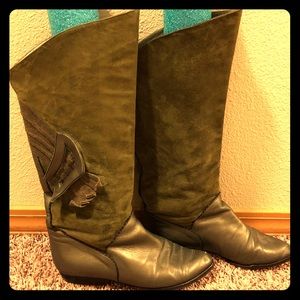 Vintage “fly-eyed green” boots